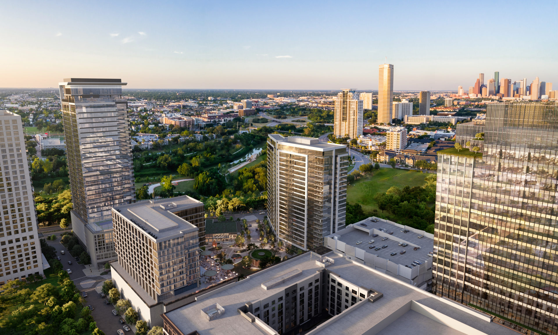 Five High-Rise Towers Coming to New Development Near Buffalo Bayou